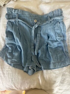 Madewell Light Blue Drawstring Waist Shorts